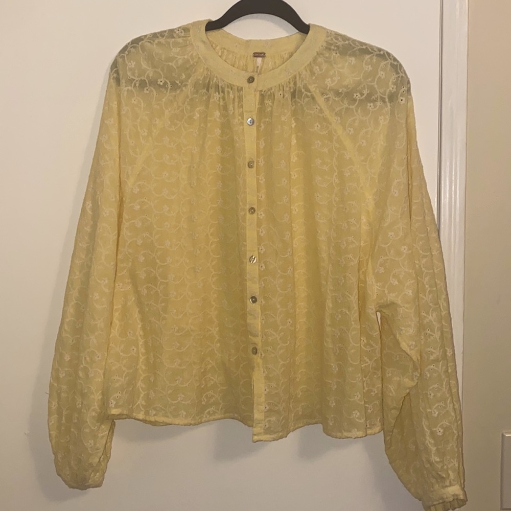 Free People Down From The Clouds Blouse - Picture 4 of 9
